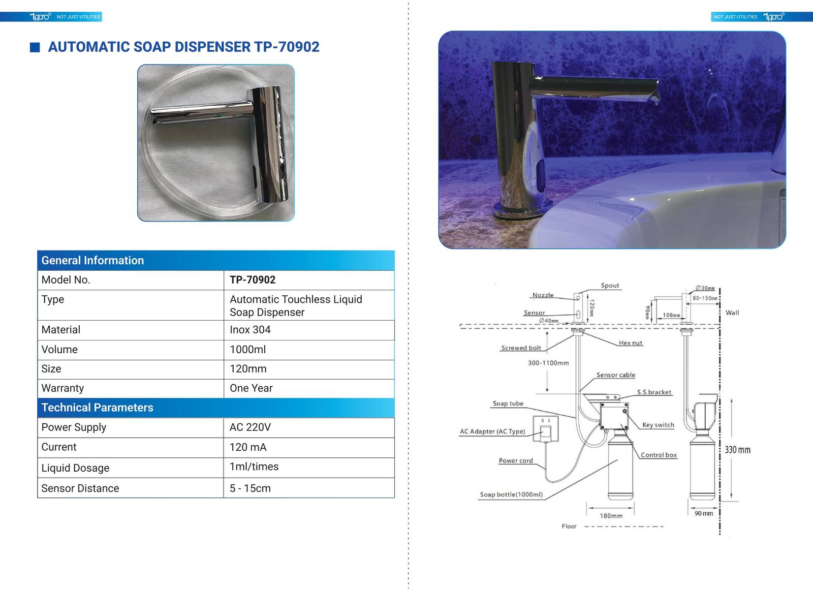 Thiết bị vệ sinh cảm ứng TPPRO Catalogue và Bảng giá mới nhất  /Page 6